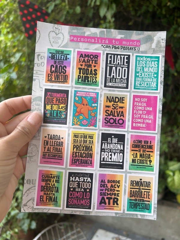 Producto - Stickers planchita mix - Piba Posters