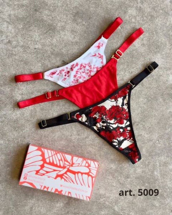 Producto - 5009 Frashe	PACKX3 TANGA CAVADA ALG/LYC ESTAMPADO