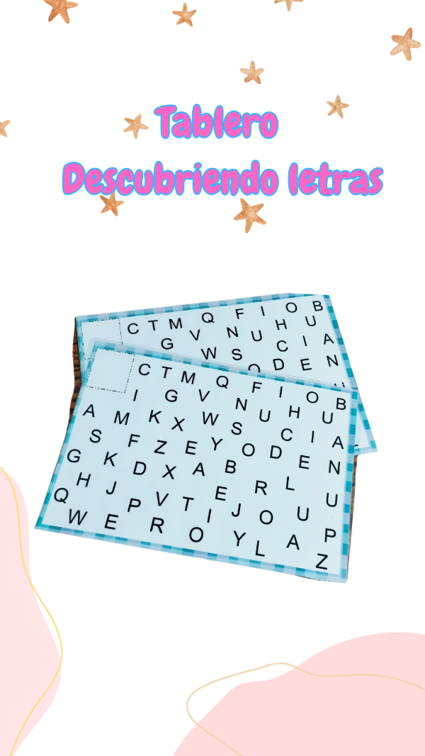 Producto - Tablero PARA IMPRIMIR  Descubriendo letras - pdf
