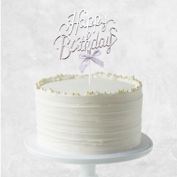 Producto - Cake Topper "Happy Birthday" ECO Plata