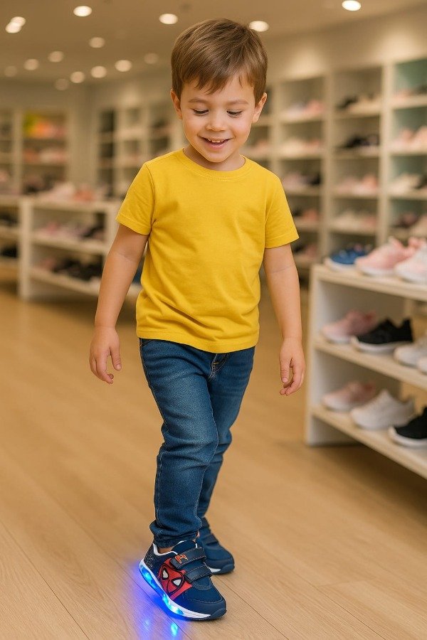 Producto - SPIDERMAN AZUL CON LUZ AL PISAR (T.25-30)