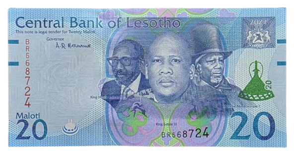 Producto - Lesoto 20 Maloti (2021) Aldea Pick.27 Unc