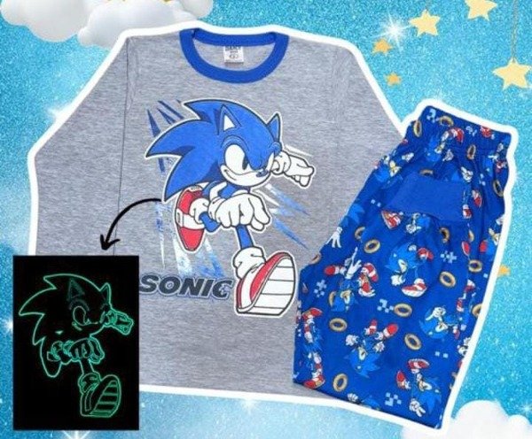 Producto - Pijama Sonic (Brilla en la oscuridad)