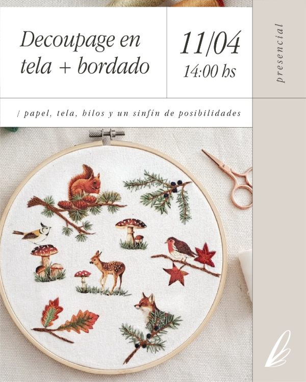 Producto - Workshop de Decoupage Textil