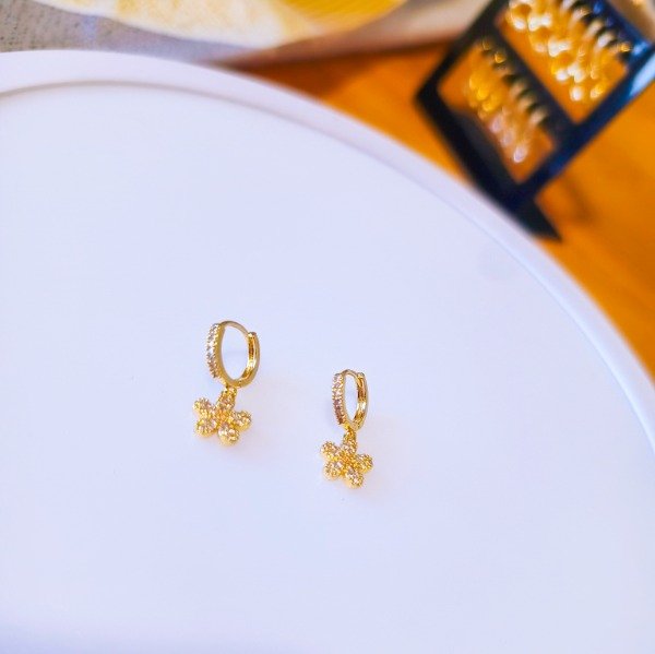 Producto - Aros flor con Strass