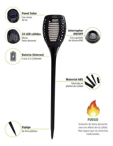 Producto - OT1053 ANTORCHA SOLAR ALTA CALIDAD