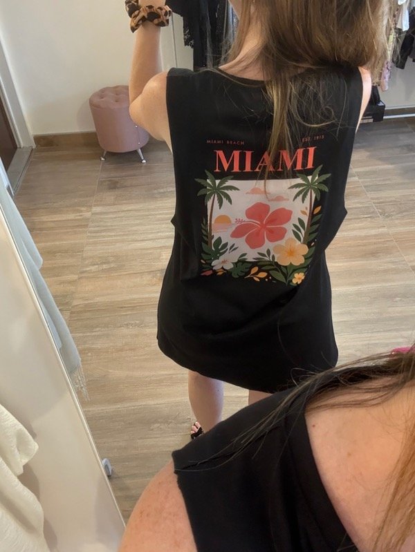 Producto - Vestido Sudadera negro Miami flores