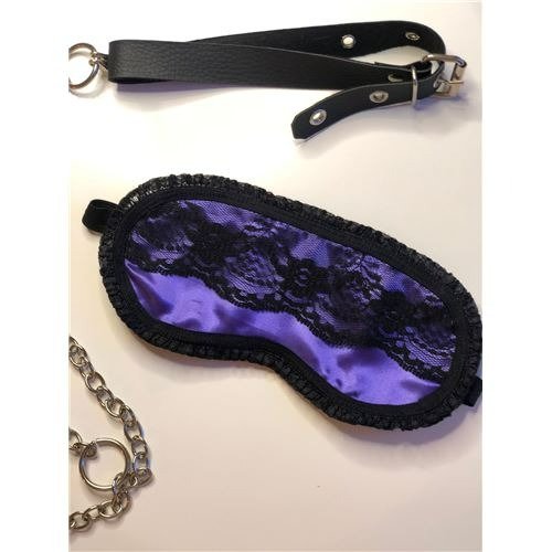 Producto - Antifaz De Raso Y Puntillas En Violeta