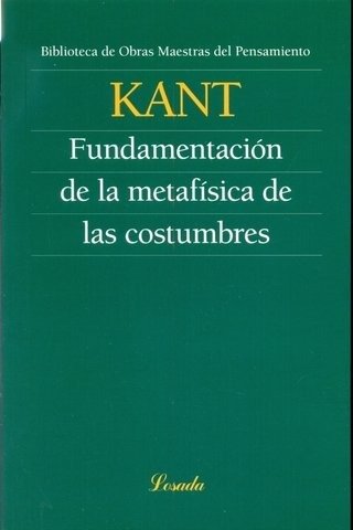 Producto - Fundamentación de la metafísica de las costumbres