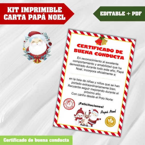 Producto - Kit Imprimible Navidad Carta a Papá Noel - 4