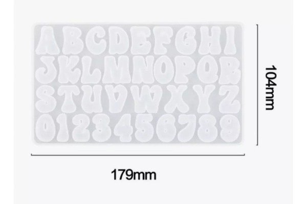 Producto - Molde Silicona Abecedario ABC numeros Curvy