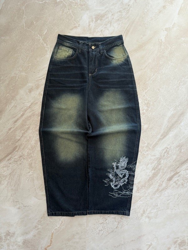 Producto - Jean Baggy Dragón Bordado