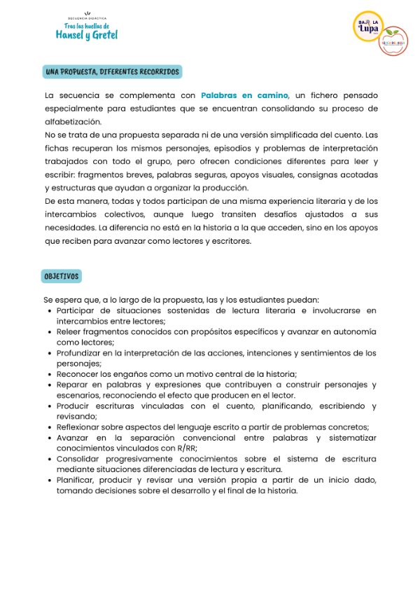 Producto - Tras las huellas de Hansel y Gretel - Secuencia + Cuadernillo de adaptaciones 3 - 3