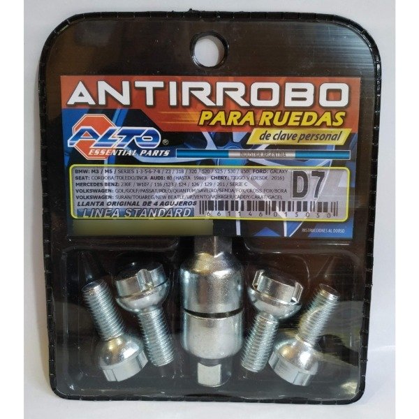 Producto - Tuercas / Bulones Antirrobo Para Ruedas / Alto D [P01]