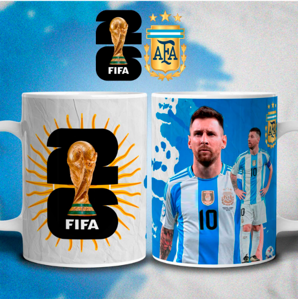 Producto - Taza Personaliza Mundial 2026 Argentina Messi #8