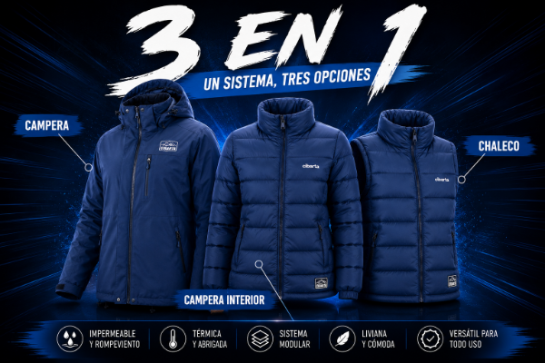 Producto - Campera Cibarta Modelo 3 en 1 Azul