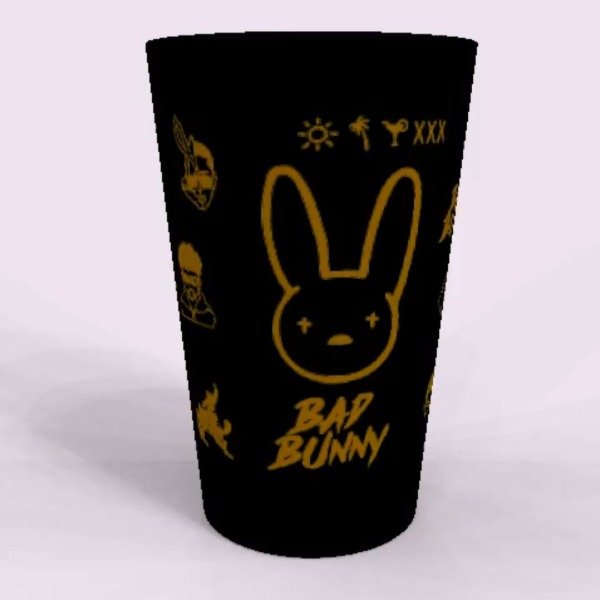 Producto - Vaso Negro y Dorado - #BadBunnyFest