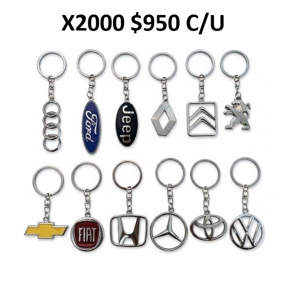 Producto - PROMOCION DE LLAVEROS METALICOS CON LOGO A 950 PESOS C/U X 2000 UNIDADES
