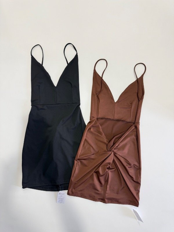 Producto - Vestido microfibra corto c/ frunce LUJAN - 1