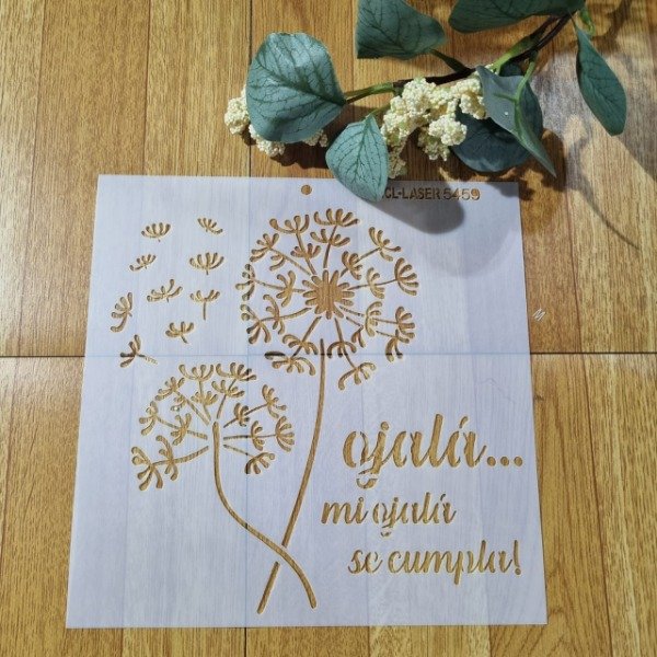 Producto - St 5459 de 20x20 cm Stencil  Frase
