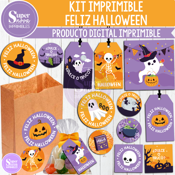 Producto - KIT IMPRIMIBLE FELIZ HALLOWEEN