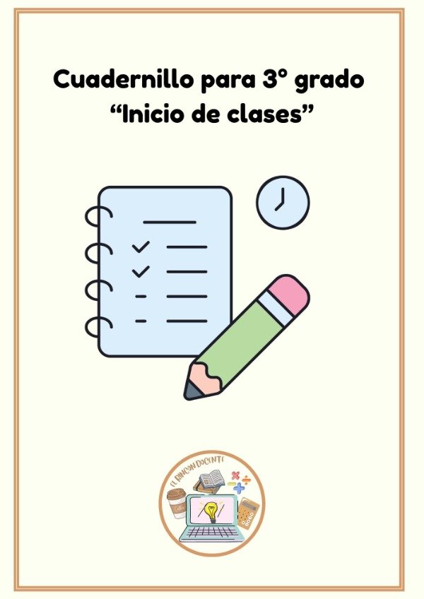 Producto - Cuadernillo de inicio de clases - Tercer grado