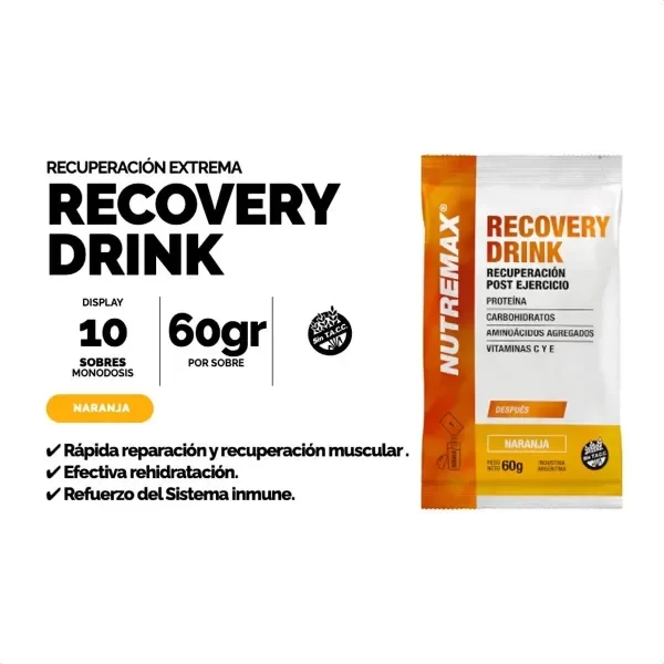 Producto - Recovery drink x10 SOBRES - nutremax - 2