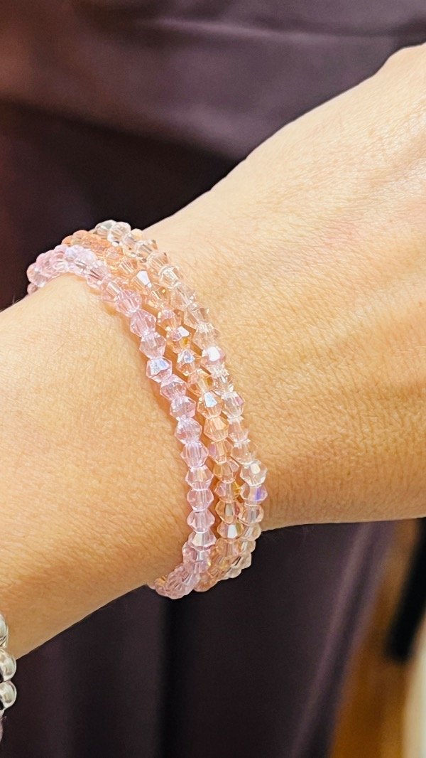Producto - Pulsera elástica rosa x 3