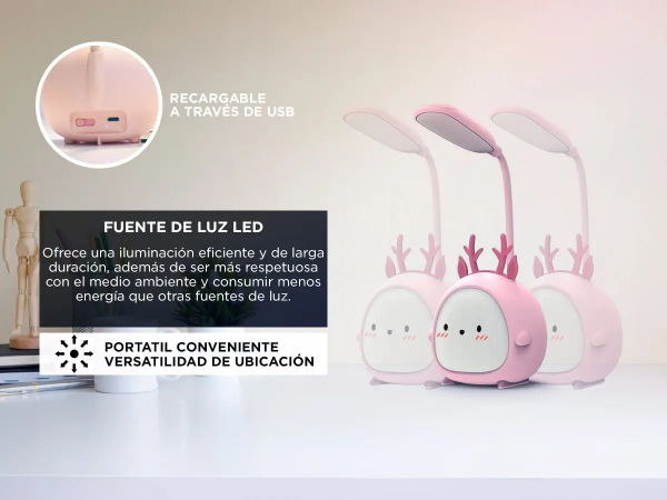 Producto - Luz De Noche Velador Led Infantil -Gadnic (Luna037R) - 3