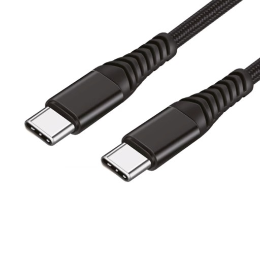 Producto - Cable Type-C a Type-C -1.2mts -60W -carga rapida - trenzado y carcasa de metal -