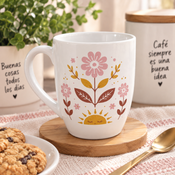 Producto - SET DE 4 TAZAS BOMBE ALMA BOHO DE CERAMICA VITRIFICADAS - 2