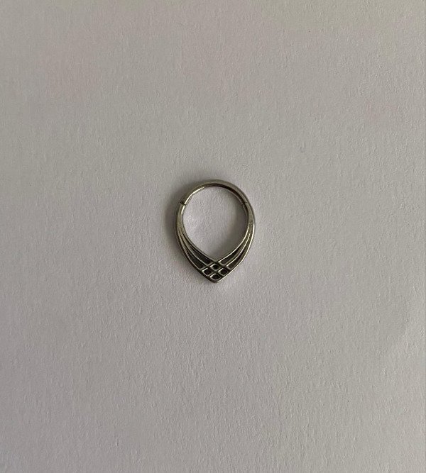 Producto - Clicker gota doble linea plateado