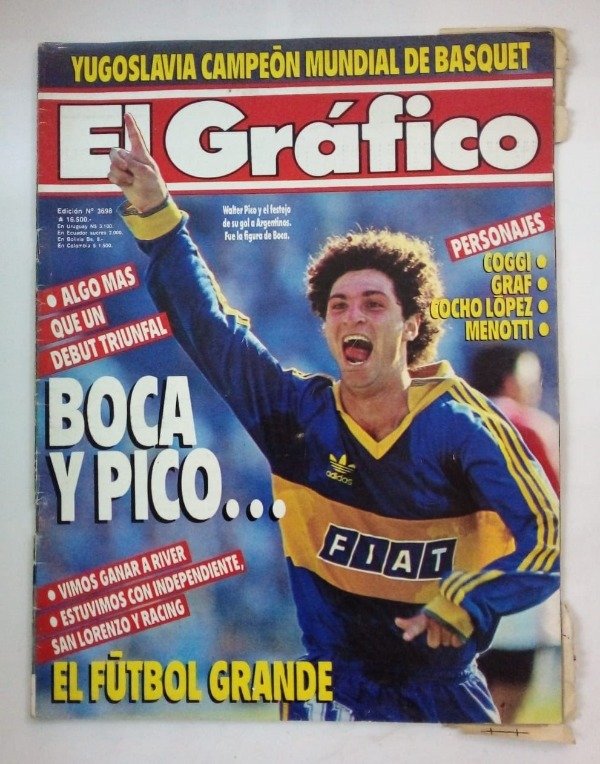 Producto - El Gráfico #3698 - Agosto 1992 - Boca y Pico Coggi Graf
