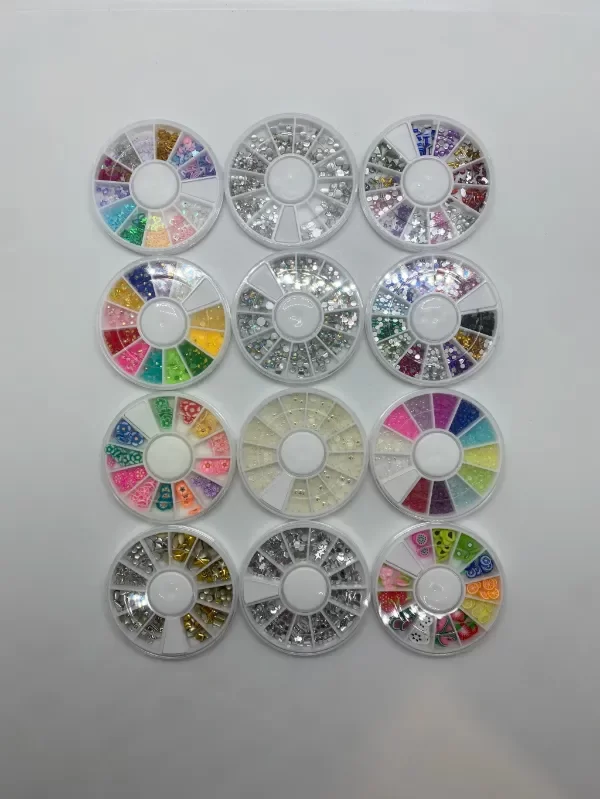 Producto - DECORACIÓN DE UÑAS KIT 12 DE STRASS COLORES