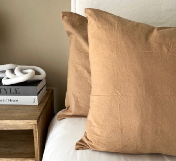 Producto - FUNDA ALMOHADÓN 50X70 Tussor Canela
