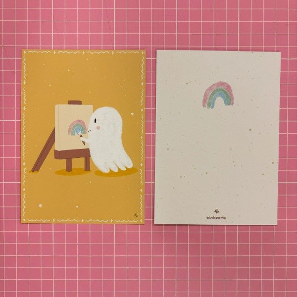 Producto - Postal Pequeños Fantasmas - Pintor