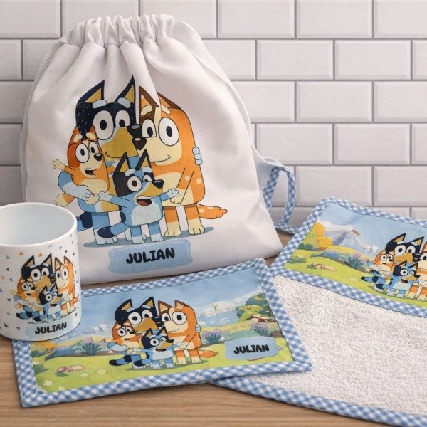 Producto - Set De Jardin Personalizado Bluey - Con Taza