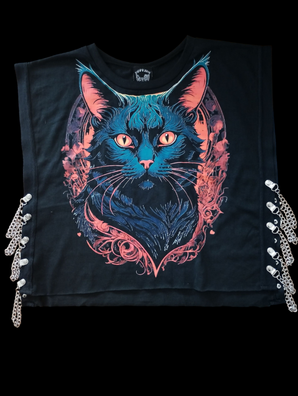 Producto - Sudadera con cadenas Gata Naranja - 2