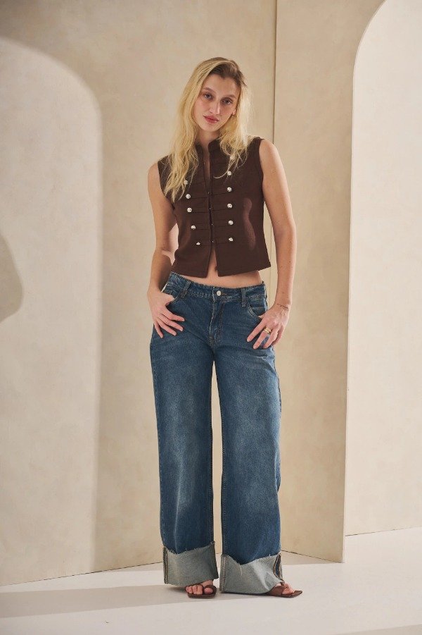 Producto - JEAN WIDE BROOKLIN AZUL CON BOTAMANGA - 0