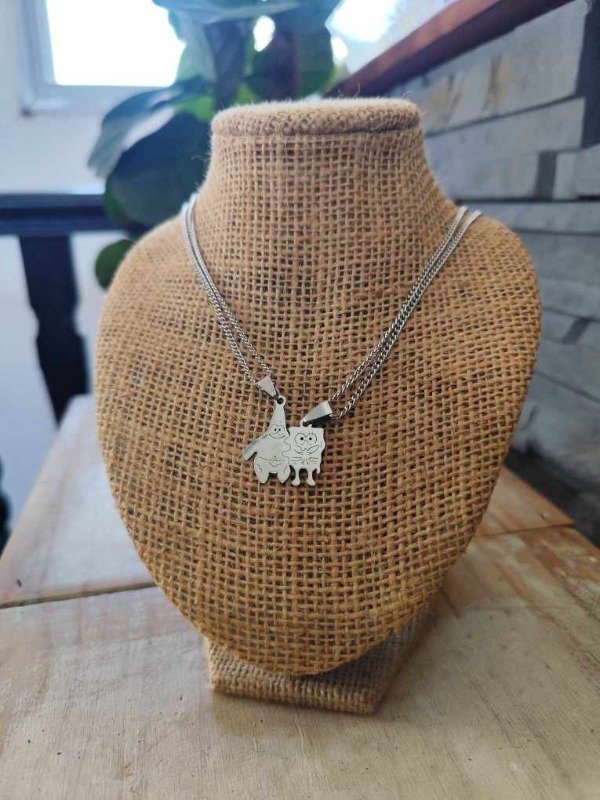 Producto - Collar Bob esponja para compartir. Acero quirúrgico.