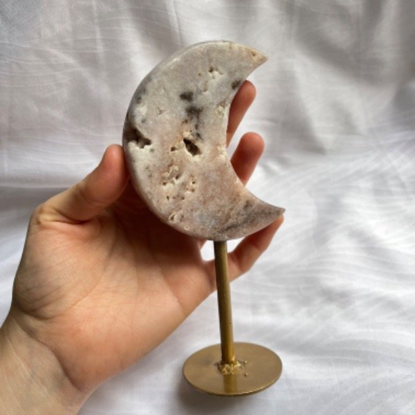 Producto - Luna de Amatista Violeta con Base Dorada