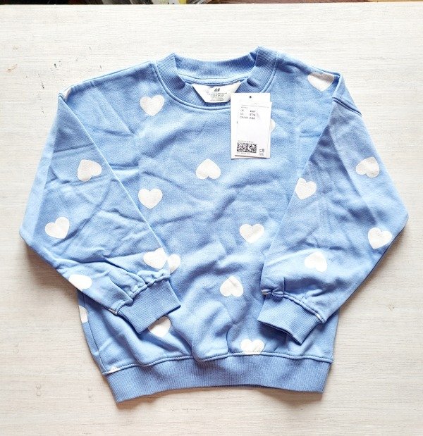 Buzo con friza hyM talle 4/6 celeste — imagen 2