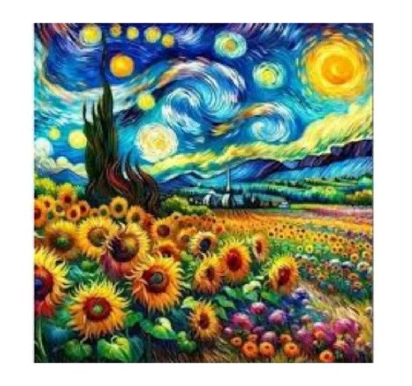 Producto - Kit diamantes Noche estrellada Girasoles