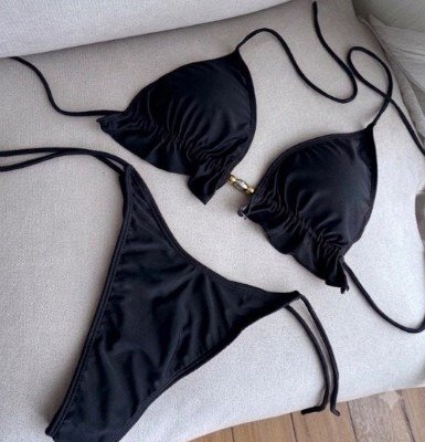 Producto - Bikini VICTORIA volados negro