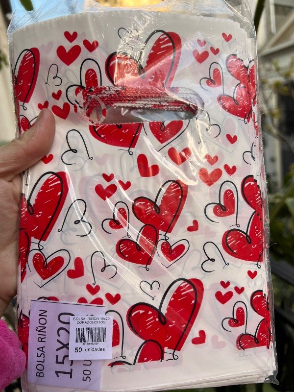 Producto - 50 bolsas 15x20 corazón