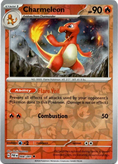 Producto - Charmeleon - 008/091 - Paldean Fates - Reverse Holo