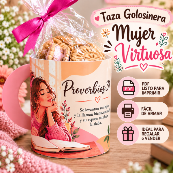 Producto - TAZA GOLOSINERA MUJER VIRTUOSA
