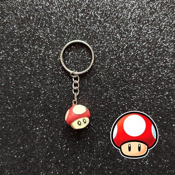 Producto - Llavero Hongo Mario Bross 3D