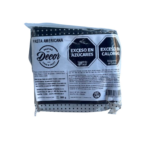 Producto - Pasta americana negra decor x500gr