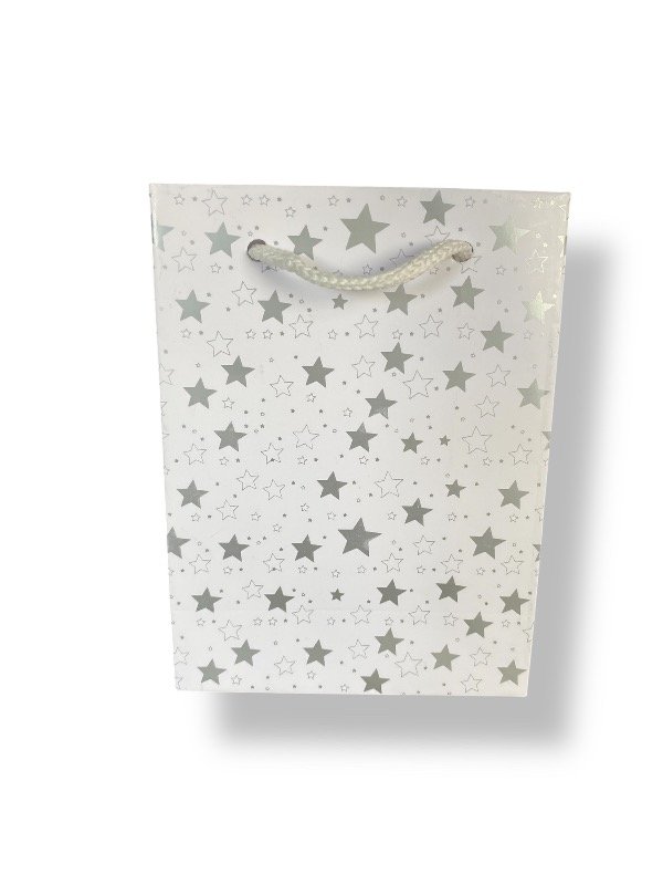 Producto - BOLSA REGALO DISEÑO ESTRELLAS - 13,5 CM ALTO x 10 CM ANCHO